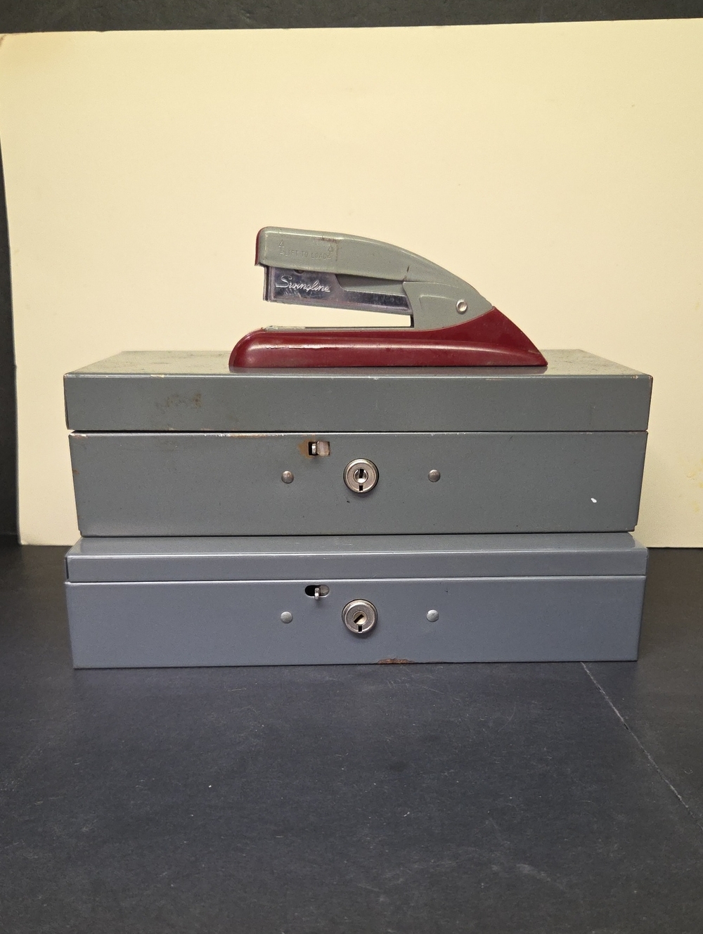 Steelmaster Cash Box, Lit-ning Cash Box, Swingline Stapler
